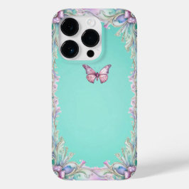 Elegant Pink Diamonte Butterfly iPhone 14 Pro Case