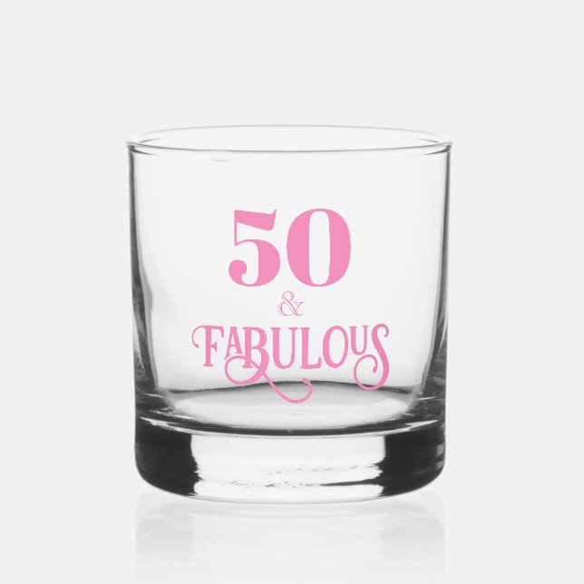 Elegant pink fifty und fabelhaft whiskyglas (Vorderseite)