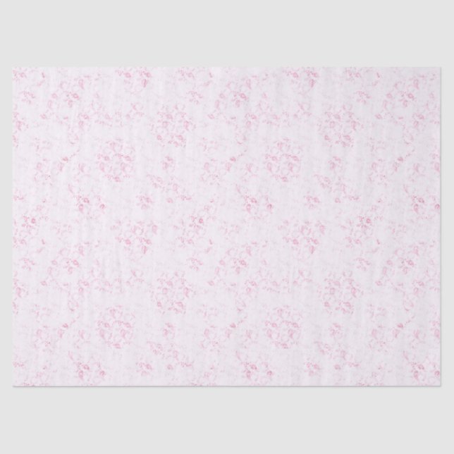 Elegant Pink Filigree Minimal Rough Luxe Seidenpapier (Vorderseite)