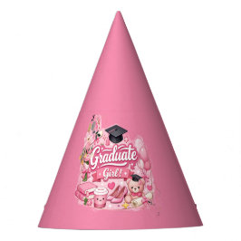 Elegant Pink Floral Graduation Party hat Partyhütchen