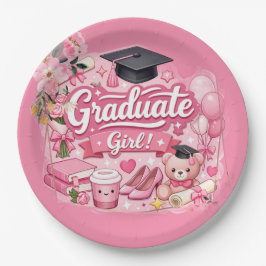 Elegant Pink Floral Graduation Party watch Pappteller