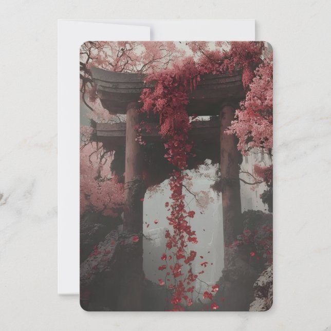 Elegant Pink Floral Wedding Invitation – Botanical Einladung (Vorderseite)