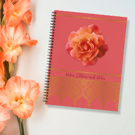 Elegant Pink Girly Floral Notizbuch