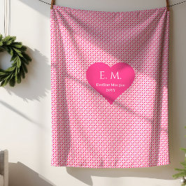 Elegant Pink Hearts Personalized Valentine Gift  Sherpadecke
