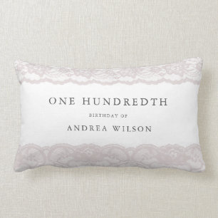 Elegant Pink Lace 100. Geburtstagsgeschenk Lendenkissen
