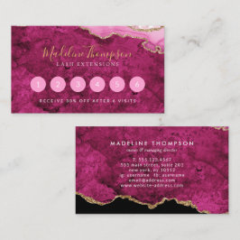 Elegant Pink Magenta Marble Agate Geode Treuekarte