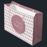 Elegant Pink Ombre Christmas Tree Muster Große Geschenktüte<br><div class="desc">Digitale Kunst</div>