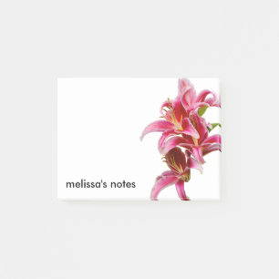 Elegant Pink Oriental Lilies Post-it Klebezettel