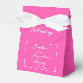 Elegant Pink Personalisiert Names Chic Wedding Geschenkschachtel