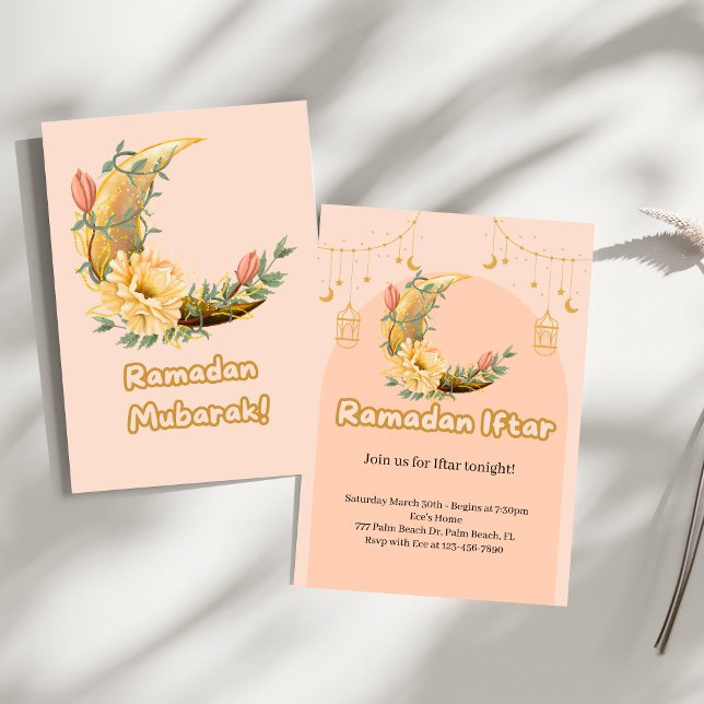 Elegant Pink Ramadan Iftar Einladung (Von Creator hochgeladen)