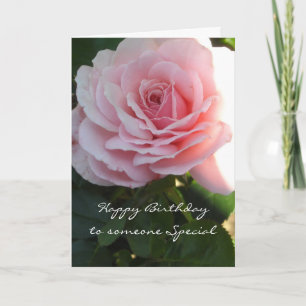 Elegant Pink Rose Geburtstag Karte