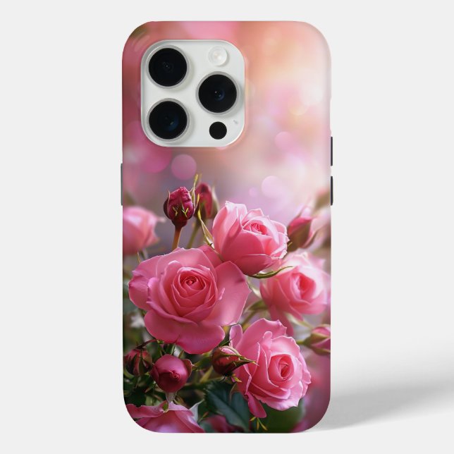 Elegant Pink Roses Phone Case (Rückseite)
