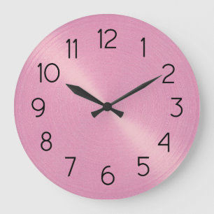 Elegant Pink Sheen Große Wanduhr