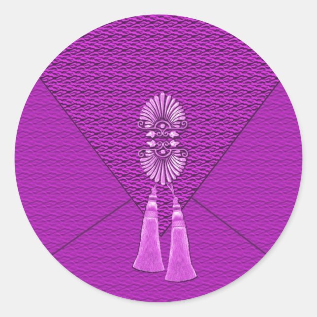 Elegant Pink Tassel Stickers (Vorderseite)