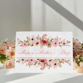 Elegant Pink Watercolor Flower Gift Bag Große Geschenktüte