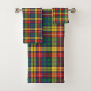 Elegant Plaid Buchanan Tartan Badhandtuch Set