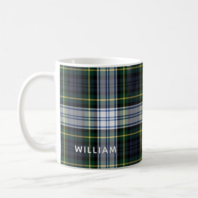 Elegant Plaid Gordon Tartan Custom Kaffeetasse (Links)