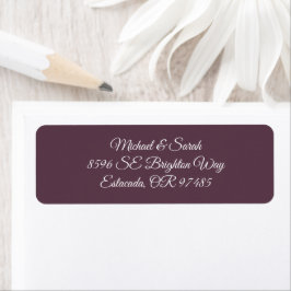 Elegant Plum Purple Return Address