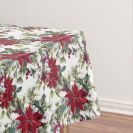 Elegant Poinsettia Bouquet Muster Weihnachten Tischdecke