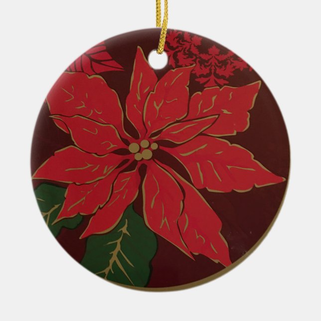 Elegant Poinsettia Ornament (Vorne)