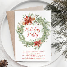 Elegant Poinsettias und Greenery Holiday Party