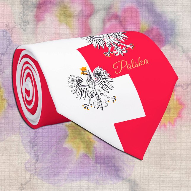 Elegant Polish Flag Neck Tie, Eagle / Polen Krawatte (Von Creator hochgeladen)
