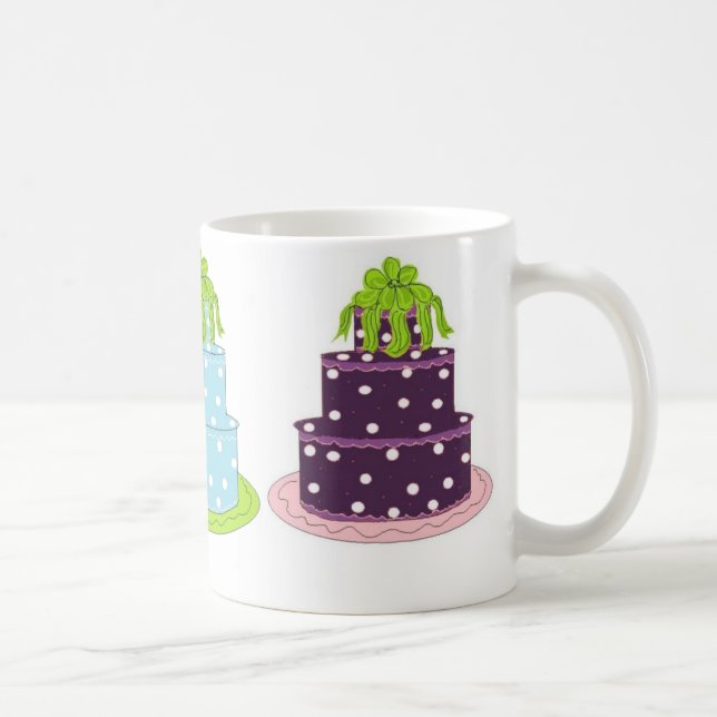 Elegant Polka Dot Cakes Kaffeetasse (Rechts)
