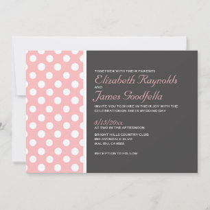 Elegant Polka Dot Wedding Einladungen