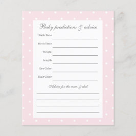 Elegant Polka Dots Baby Pink Bow Baby Girl Shower