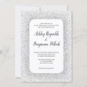 Elegant Polka Dots Einladung Hochzeit