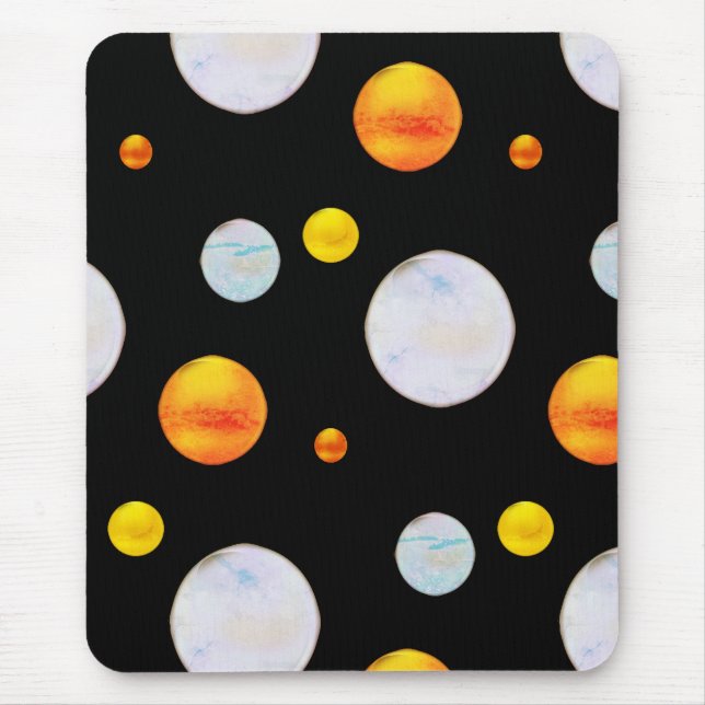 Elegant Polka Dots Mousepad (Vorne)