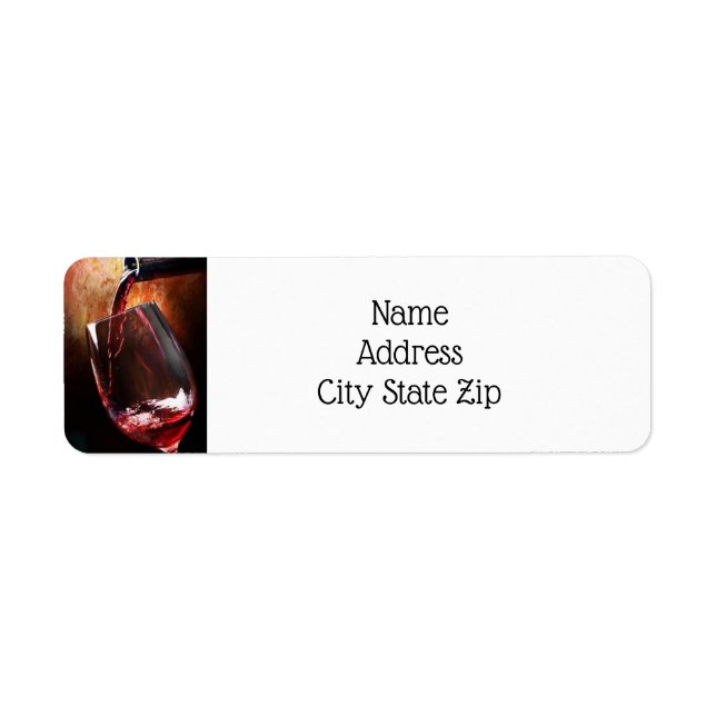 **ELEGANT POUR THE WINE** ADRESSE ETIKETTEN (Vorne)