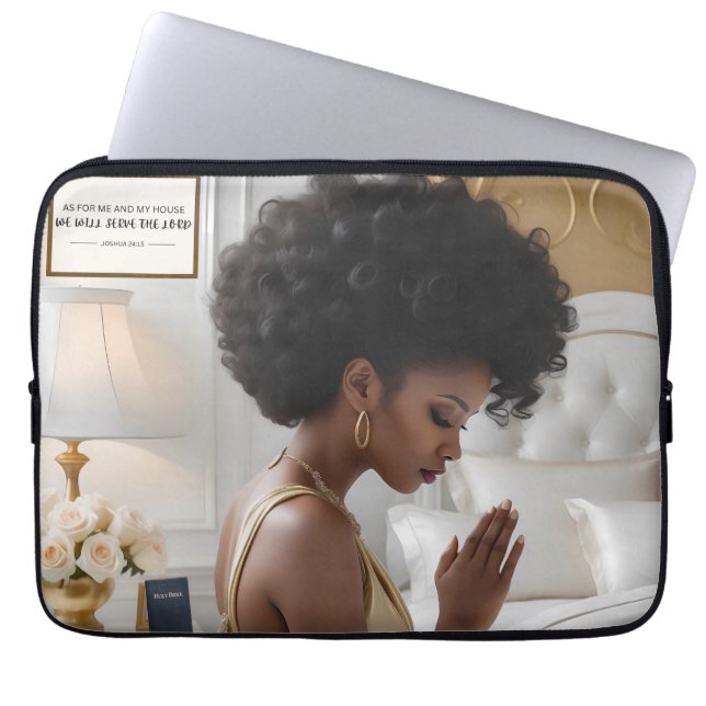 Elegant Praying Mother Laptop Sleeve (Vorderseite)