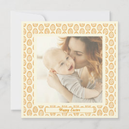 Elegant Pretty Pastel Chic Photo Happy Easter Eggs Feiertagskarte