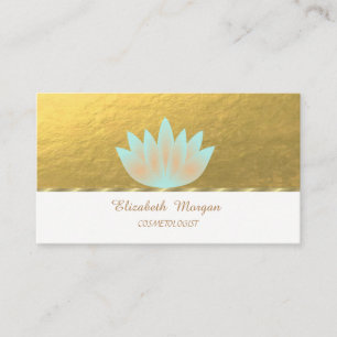 Elegant Professional,Faux Gold, Lotus Visitenkarte