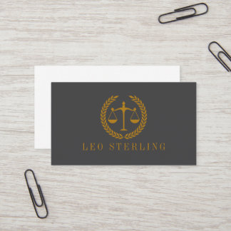 Elegant Professional Simple Minimalist Lawyer  Visitenkarte