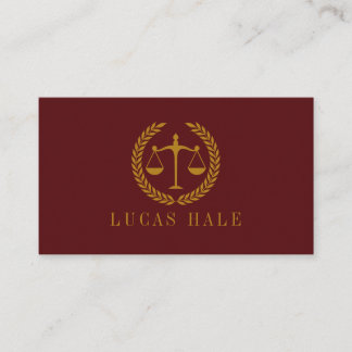 Elegant Professional Simple Minimalist Lawyer Visitenkarte