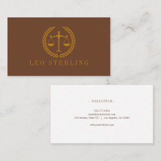 Elegant Professional Simple Minimalist Lawyer  Visitenkarte