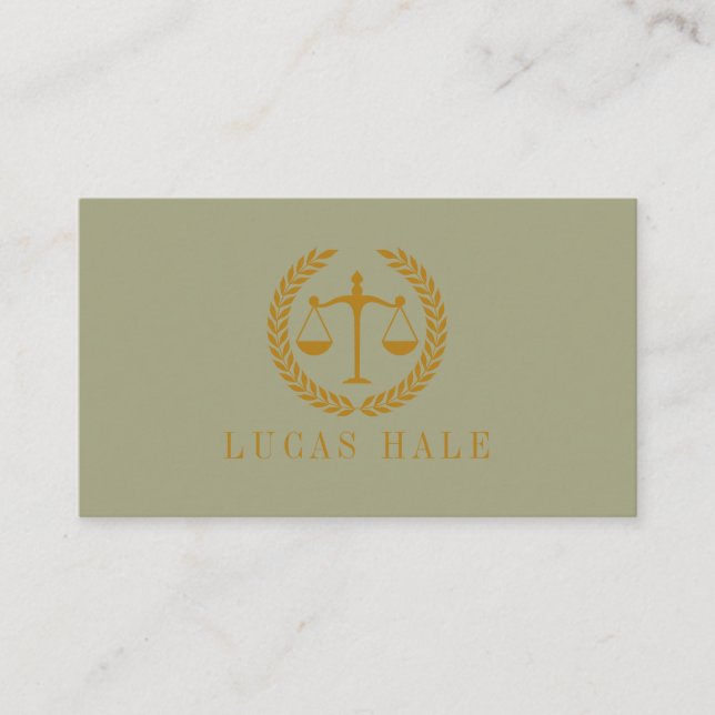 Elegant Professional Simple Minimalist Lawyer  Visitenkarte (Vorderseite)