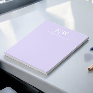 Elegant Professionell Einfaches Monogramm Minimali Notizblock