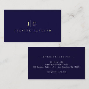 Elegant Professionell Einfaches Monogramm Minimali Visitenkarte