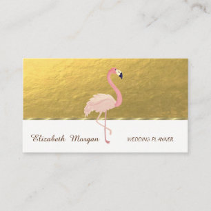 Elegant Professionell, Falsches Gold, Rosa Flaming Visitenkarte