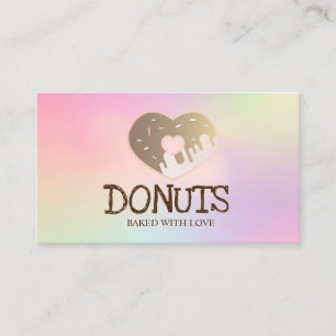 Elegant Professionell Irisierend, Donuts, Bäckerei Visitenkarte