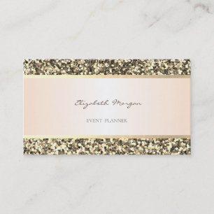 Elegant Professionell Modern, Gold Glitter Visitenkarte