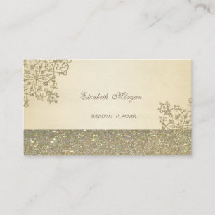 Elegant Professionell Modern Luxus Glitter Spitze Visitenkarte