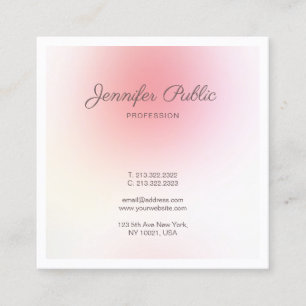 Elegant Professionell Modern Trendig Kreativ Schli Quadratische Visitenkarte