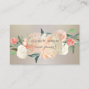 Elegant Professionell Vintage ,Blumen Visitenkarte