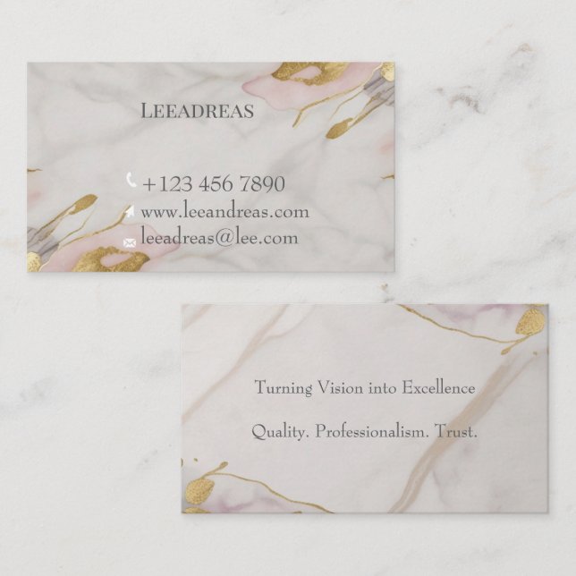 Elegant Professionell Visitenkarte (Vorne/Hinten)