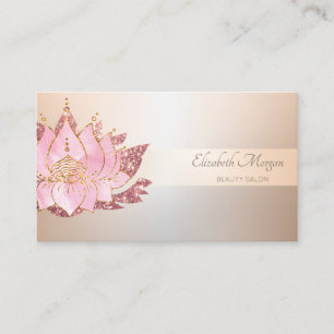 Elegant Professioneller Streifen Glitter Lotus Sch Visitenkarte