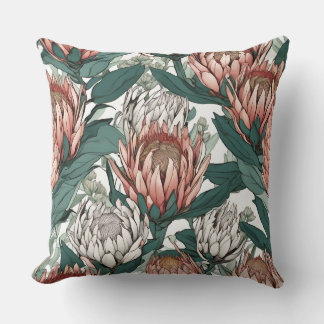 Elegant Protea Throw Kissen